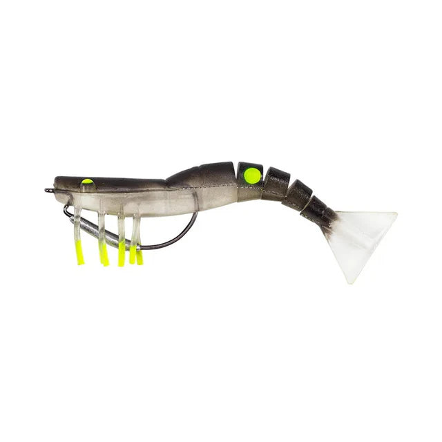 Samaki Live Shrimp 127mm Pre-Rigged Soft Plastic Lure Smokin Shrimp