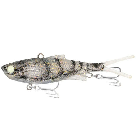 Samaki Vibelicious Fork Tail 70mm 10g Soft Vibe Lure Ghost Prawn