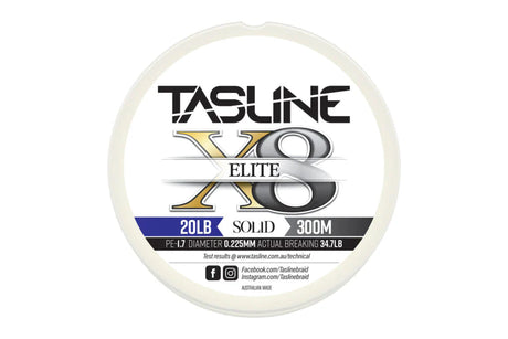 Tasline Elite X8 Braided Fishing Line White