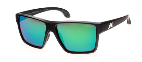 Mako Cast 9611 Polarised Sunglasses M01G2H5 Matte Black - Rose Green Mirror