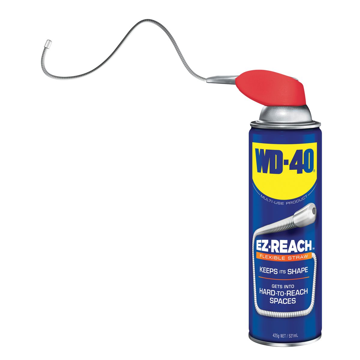 WD-40 Multi Purpose Lubricant Aerosol With Ez-Reach Flexible Straw 425g