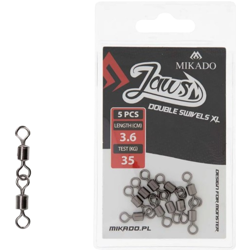 Mikado Jaws Double Swivels XL 35kg 5pk