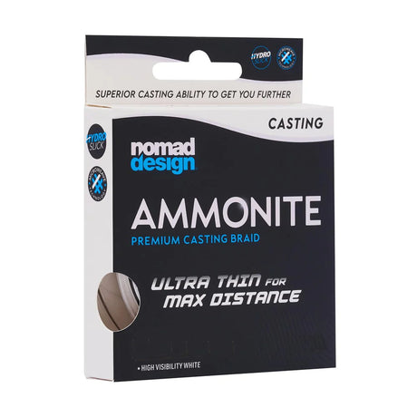 Nomad Ammonite Braided Fishing Line 300yd White