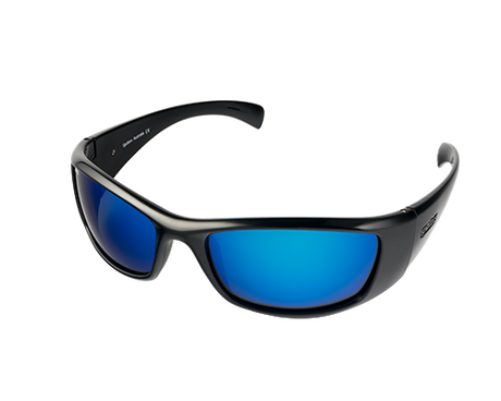 Spotters Artic+ Polarised Sunglasses Gloss Black - Ice Blue