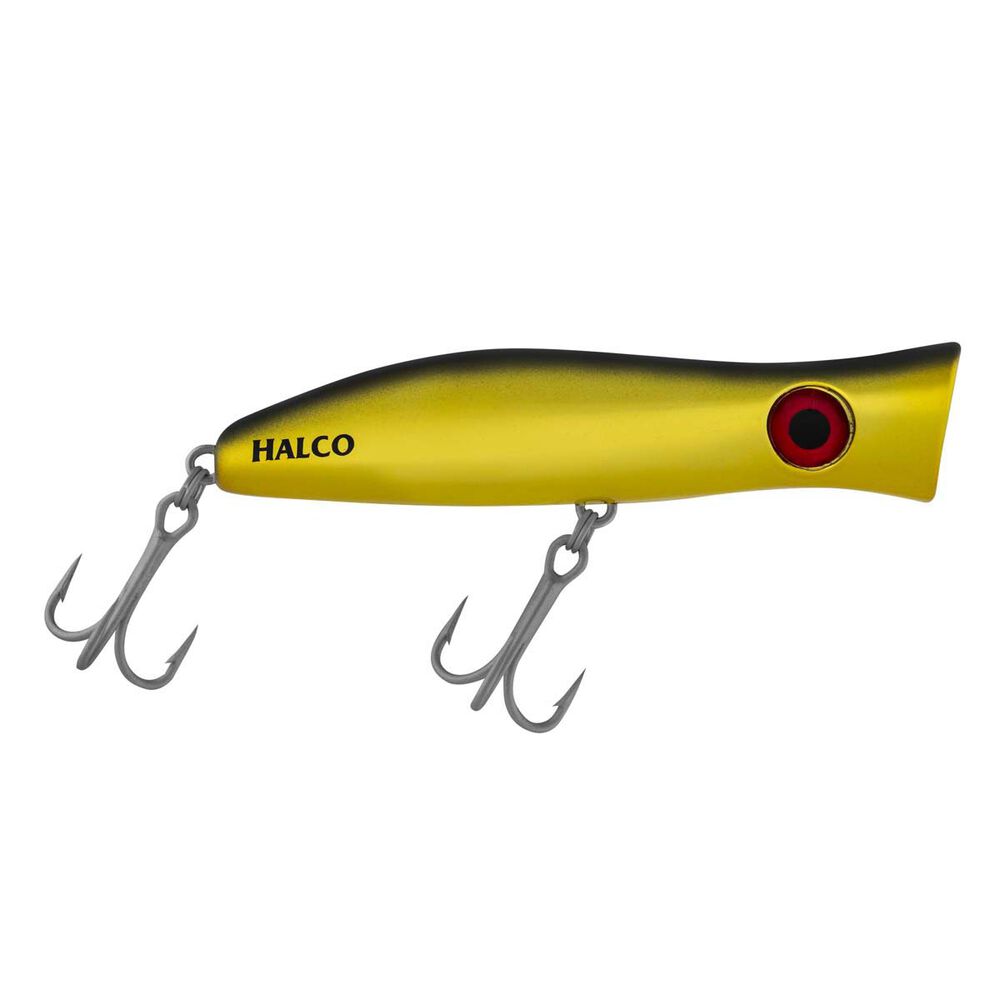 Halco Roosta Popper 105mm Popper Lure Gold Black
