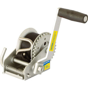 Atlantic Cadet Trailer Winch With Strap 300kg 3:1 4.5m With S Hook
