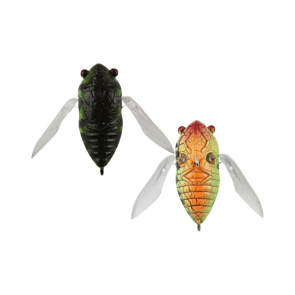 Atomic Hardz Cicada 35mm Hard Body Topwater Lure Snake Green Tiger