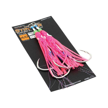 Oceans Legacy Tako Bait Twin Assist Hooks 2pk Full Pink Glow
