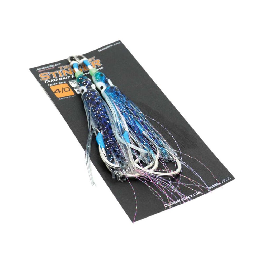 Oceans Legacy Tako Bait Twin Assist Hooks 2pk Sardine Glow
