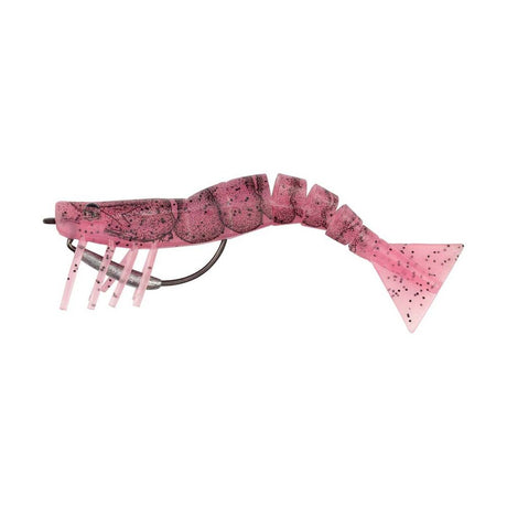 Samaki Live Shrimp 89mm Pre-Rigged Soft Plastic Lure Pink Shrimp