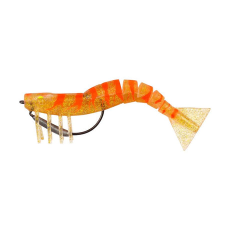 Samaki Live Shrimp 165mm Pre-Rigged Soft Plastic Lure Golden Carrot