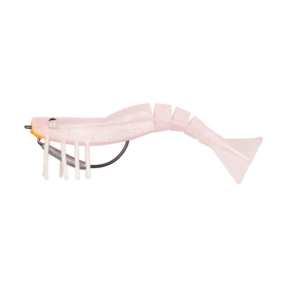 Samaki Live Shrimp 127mm Pre-Rigged Soft Plastic Lure White Pearl