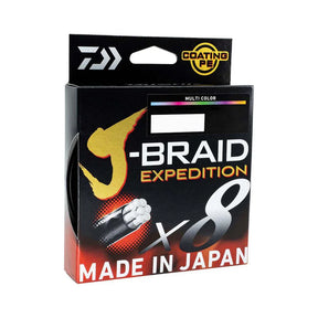Daiwa J-Braid Expedition X8 Braided Fishing Line 300m Multi Colour