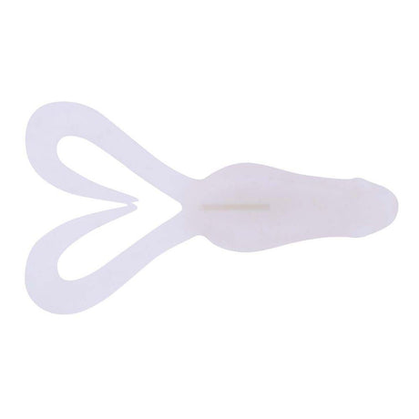 Daiwa Bait Junkie Kikker Curly Big 4.25in Soft Plastic Lure White Pearl