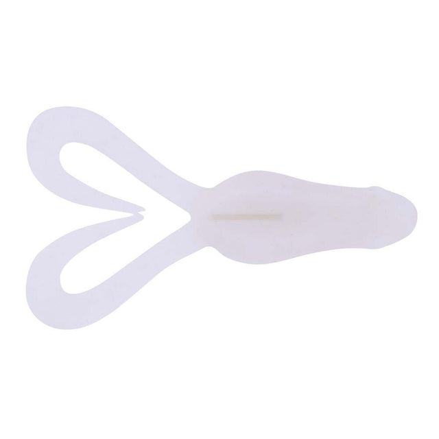 Daiwa Bait Junkie Kikker Curly Big 4.25in Soft Plastic Lure White Pearl