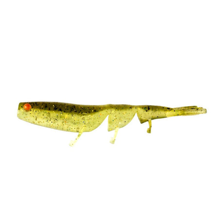 Daiwa Bait Junkie Prawn 2.35in Soft Plastic Lure Lemon Grass Uv