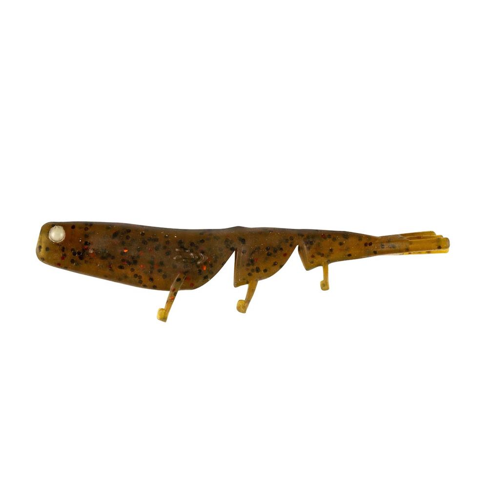 Daiwa Bait Junkie Prawn 2.35in Soft Plastic Lure Mud Blood Uv