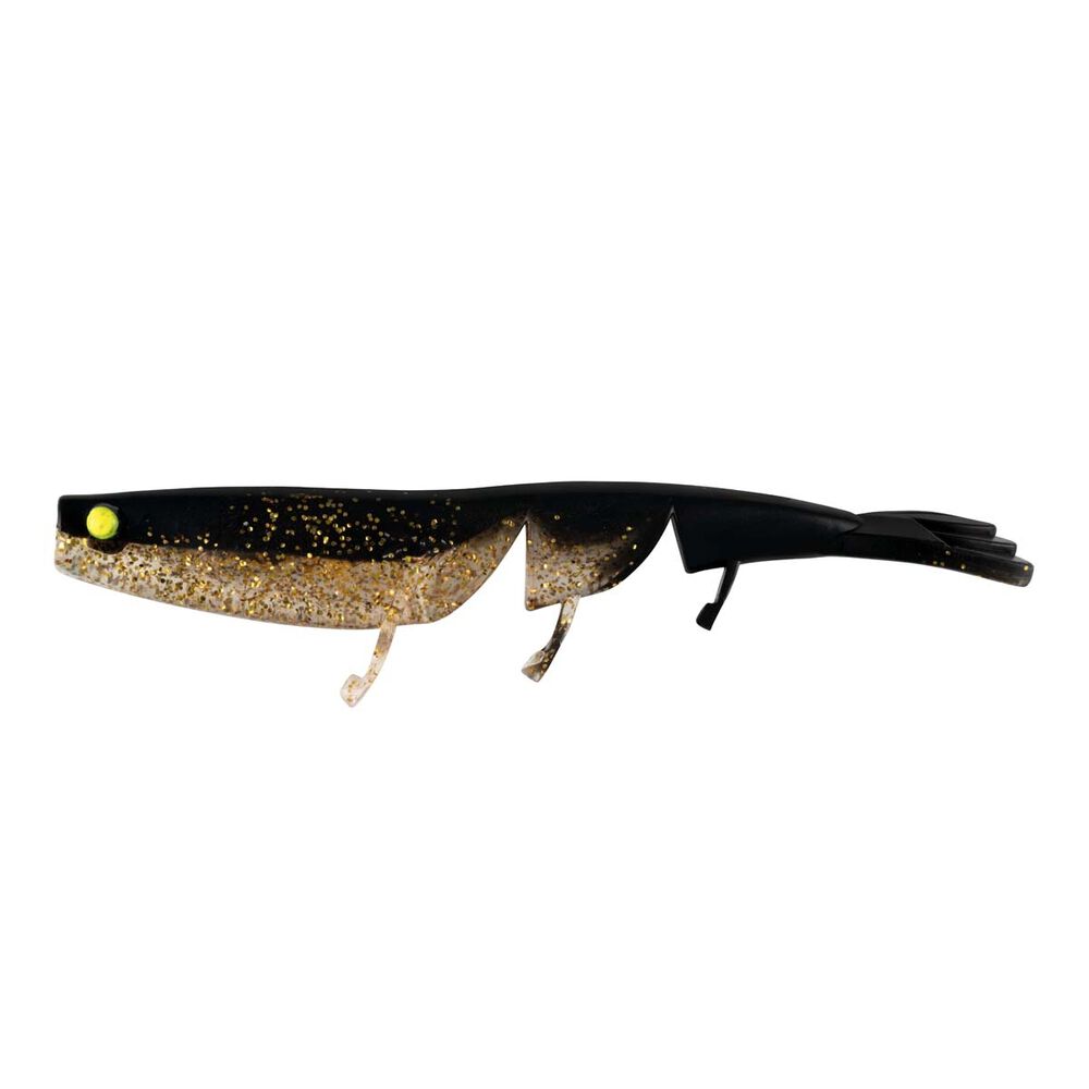 Daiwa Bait Junkie Prawn 5in Soft Plastic Lure Black and Gold