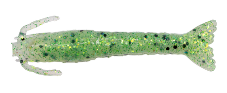 Berkley Gulp Shrimp 3in Soft Plastic Lure Green Haze Fleck