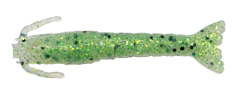 Berkley Gulp Shrimp 4in Soft Plastic Lure Green Haze Fleck