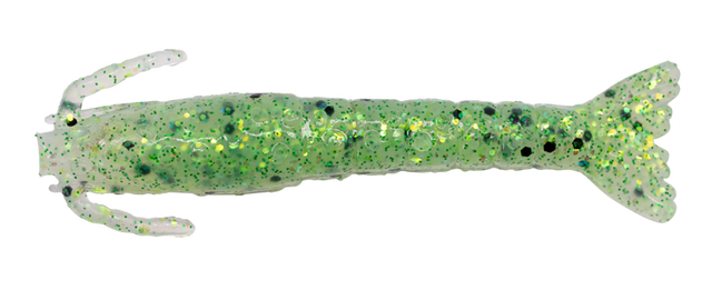 Berkley Gulp Shrimp 4in Soft Plastic Lure Green Haze Fleck