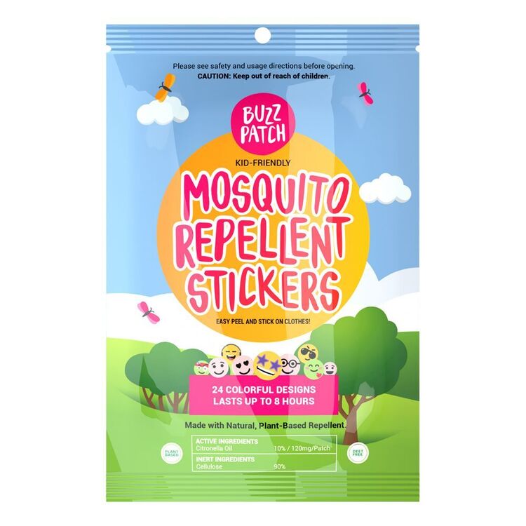 The Natural Patch Buzz Patch Mosquito Repellent Patches 60pk Multi Coloured