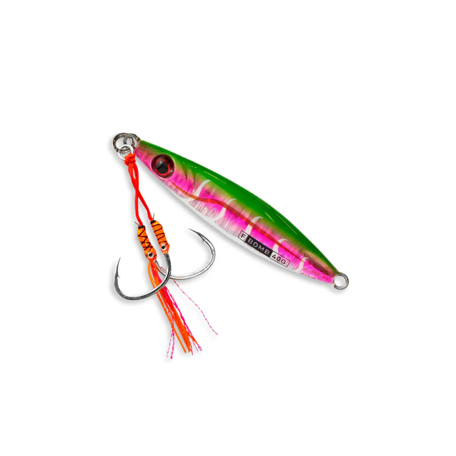 Buku Flutter Bomb 40g Metal Jig Lure Lime Back