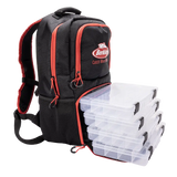 Berkley Backpack With 4 Tackle Trays Red & Black