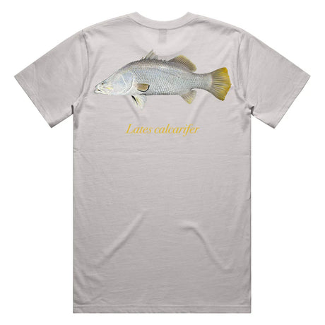 Reef Lagoon T-Shirt Barramundi Tee Stone Grey