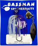 Bassman Carls Compact 1/2oz Spinnerbait Lure 001 - Purple/Clear