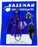 Bassman Carls Compact 1/2oz Spinnerbait Lure 016 - Purple