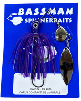 Bassman Carls Compact 1/2oz Spinnerbait Lure 016 - Purple
