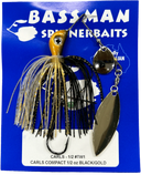 Bassman Carls Compact 1/2oz Spinnerbait Lure TW1 - Black/Gold