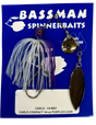 Bassman Carls Compact 1/4oz Spinnerbait Lure 001 - Purple/Clear