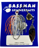 Bassman Carls Compact 1/4oz Spinnerbait Lure 0S6 - Dirty Shad