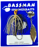 Bassman Carls Compact 1/4oz Spinnerbait Lure TW1 - Black/Gold
