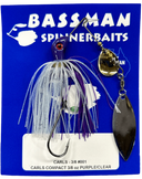 Bassman Carls Compact 3/8oz Spinnerbait Lure 001 - Purple/Clear