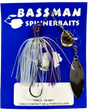 Bassman Carls Compact 3/8oz Spinnerbait Lure 001 - Purple/Clear