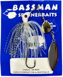 Bassman Carls Compact 3/8oz Spinnerbait Lure 025 - White/Blue