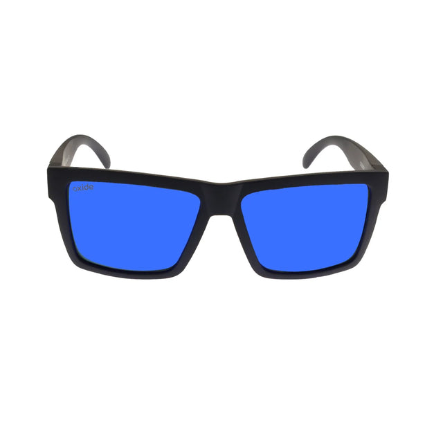 Oxide Cosmos Polarised Sunglasses Matt Black - Blue Mirror