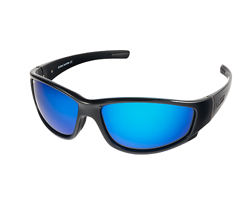 Spotters Cristo Polarised Sunglasses Gloss Black - Ice Blue