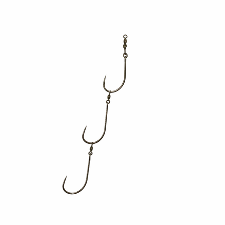 Mustad 9179APTS Light Game 3 Hook Undressed Pre-Made Ganged Hooks 4pk