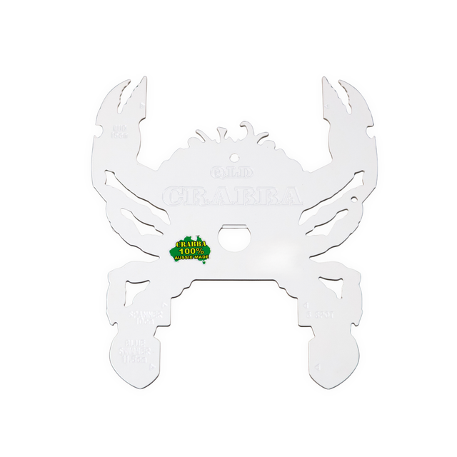 Crabba Crab Measuring Tool White QLD