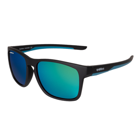 Spotters Premium Kids Dingo Polarised Sunglasses Matt Black - Green