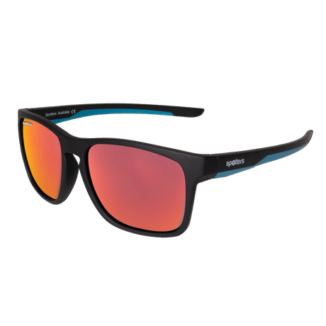 Spotters Premium Kids Dingo Polarised Sunglasses Matt Black - Red