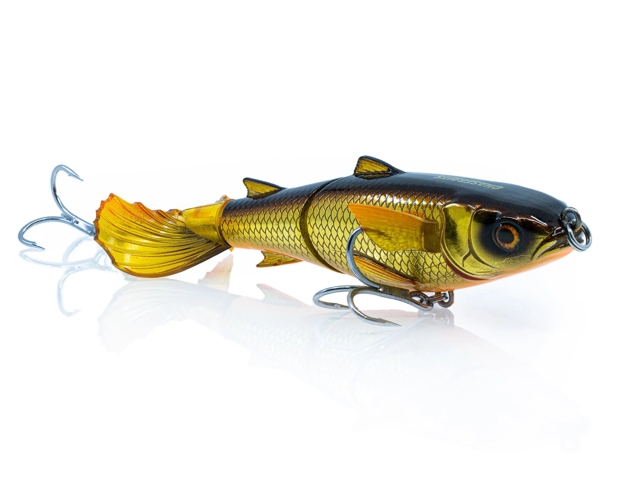 Chasebaits Drunken Mullet 95mm Hard Body Topwater Lure Golden Shiner