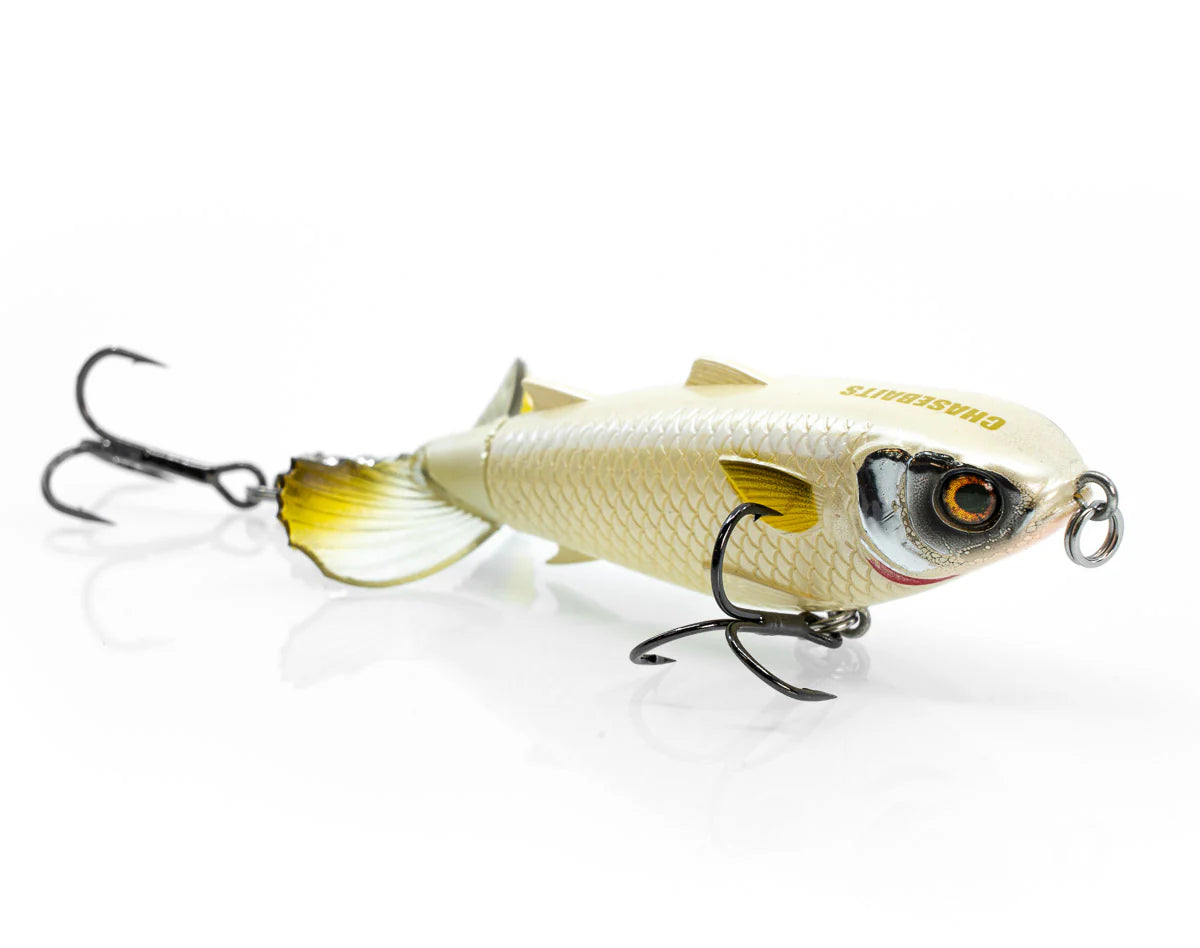 Chasebaits Drunken Mullet Jnr 70mm Hard Body Topwater Lure Bone
