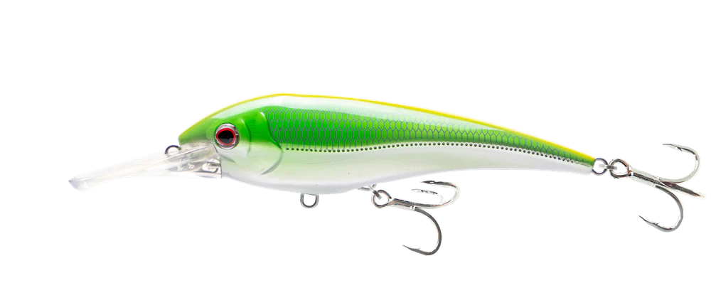 Nomad DTX Minnow Shallow Floating 145mm Hard Body Lure Chartreuse Chrome