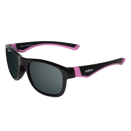 Spotters Premium Kids Emu Polarised Sunglasses Matt Black - Grey