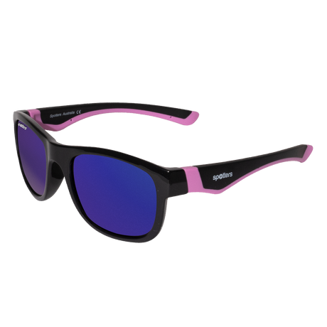 Spotters Premium Kids Emu Polarised Sunglasses Matt Black - Purple